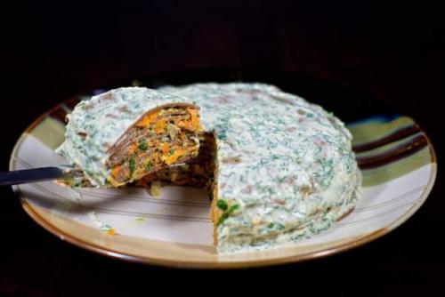 Праздничный печеночный торт. 08