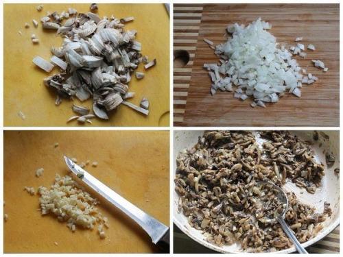 Кабачковый рулет с грибами. 03