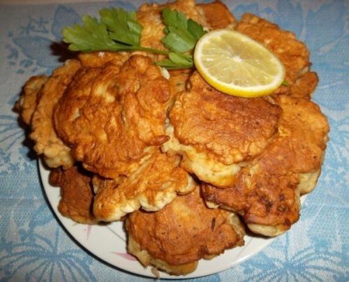 Рыба, жареная в кляре.
