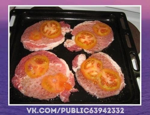 Праздничный рецепт.  Мясо по-купечески (с грибами. 04