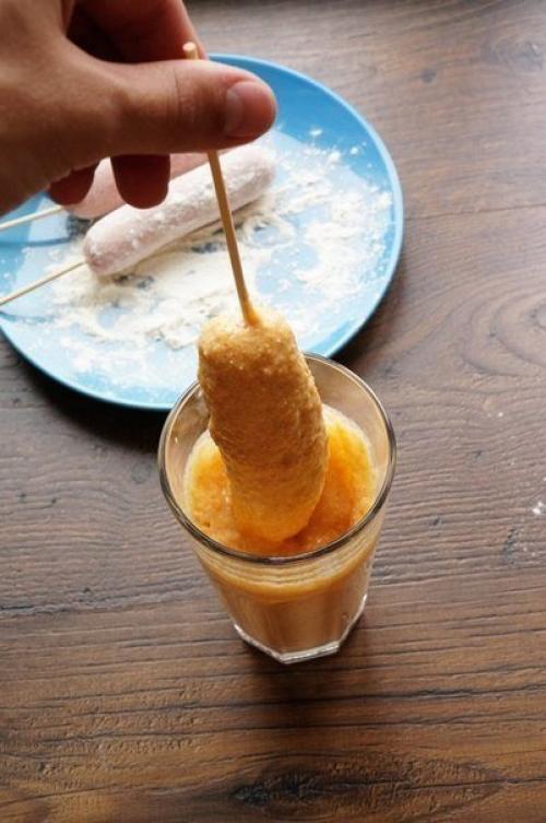 Корн дог.  Ингредиенты: 05