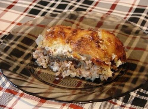 Курица, запеченная с гречкой?