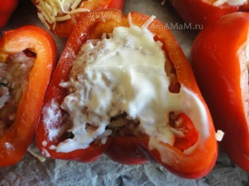 Фаршированный перец половинками. 04