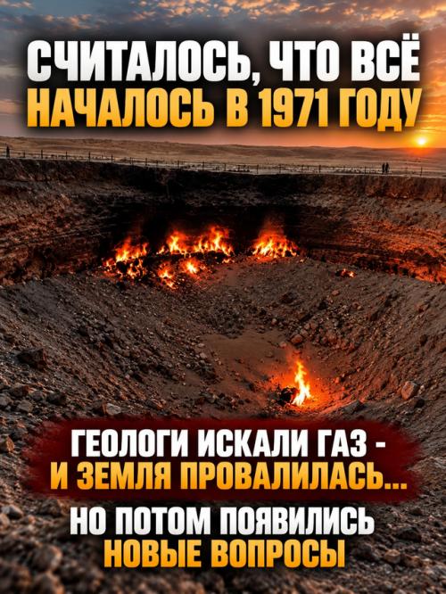 Больше 50 лет огромная дыра посреди пустыни пылала огнём. 02 Больше 50 лет огромная дыра посреди пустыни пылала огнём. 02