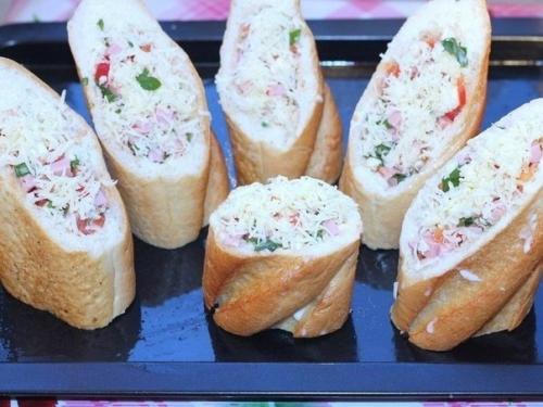 Хлебные стаканчики из багета. 07