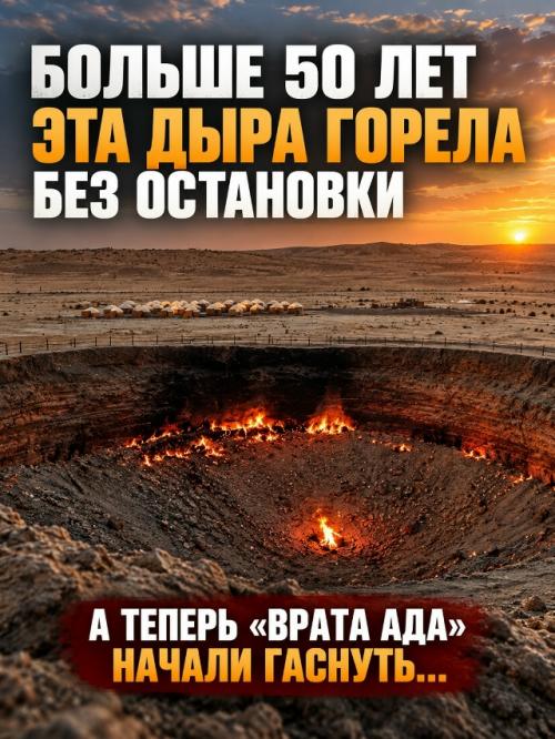 Больше 50 лет огромная дыра посреди пустыни пылала огнём.  