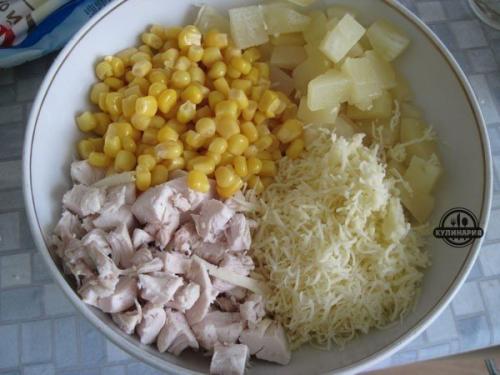 Салат Солнечный.  Ингредиенты: