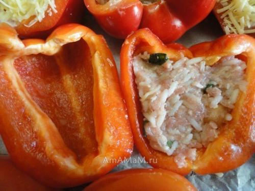 Фаршированный перец половинками. 03