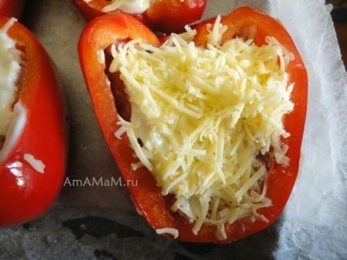 Фаршированный перец половинками. 05