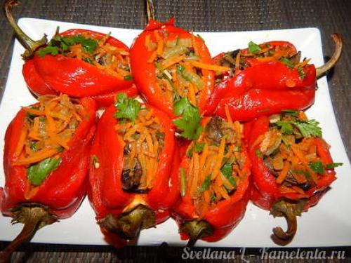 Перец фаршированный овощами. 04