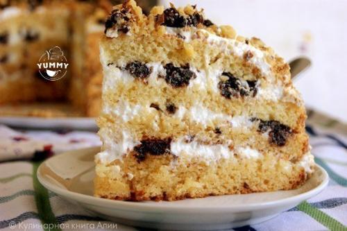 Медовик на кефире.