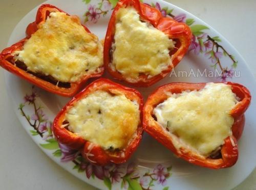 Фаршированный перец половинками. 08