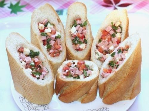 Хлебные стаканчики из багета. 06