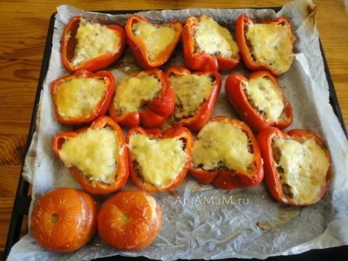 Фаршированный перец половинками. 07