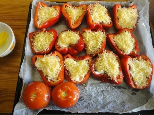 Фаршированный перец половинками. 06