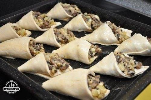 Грибные кулечки.  Ингредиенты: 03