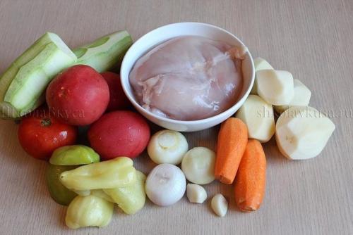 Овощное рагу с курочкой. 01
