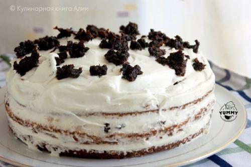 Медовик на кефире. 04