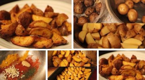 Картофель айдахо.  Популярное американское блюдо - печеная картошка с хрустящей корочкой.