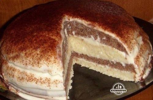 Очень вкусный тортик на кефире.