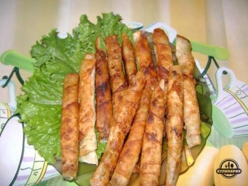 Закусочные трубочки из лаваша. 06