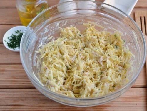 Драники с ветчиной и сыром. 04