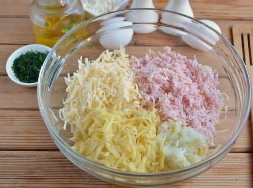 Драники с ветчиной и сыром. 02