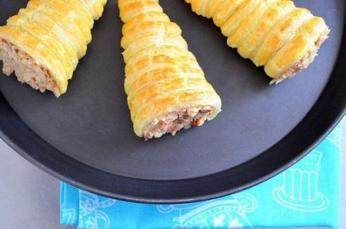 Закусочные слоеные трубочки. 08
