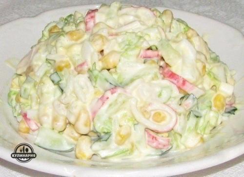 Салаты с крабовыми палочками. 07