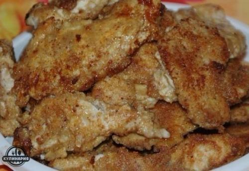 Куриные отбивные в сырном кляре.