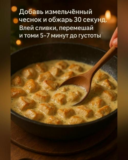 Индейка в сливочно - чесночном соусе - сочно, ароматно и будто из ресторана. 03