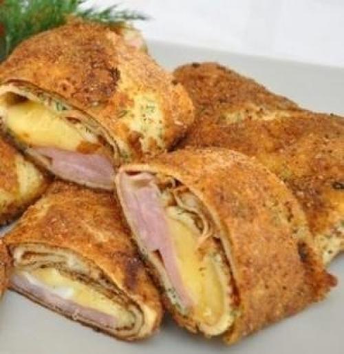 Блинчики с начинкой в ПАНИРОВКЕ? 07