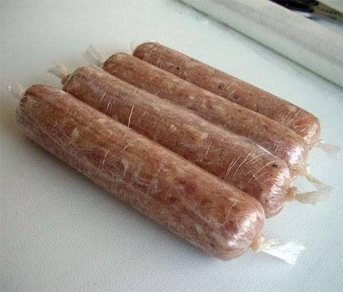 Колбаса куриная домашняя быстрого приготовления.