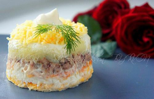 Салат Мимоза. Автор: Марина Квон.