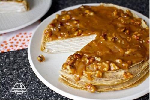 Блинный торт из бананов с йогуртом. 05 Блинный торт из бананов с йогуртом. 05