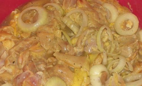 Куриный шашлык с картошкой в духовке. 01