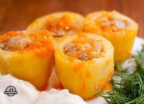 Потрясающая фаршированная картошечка.