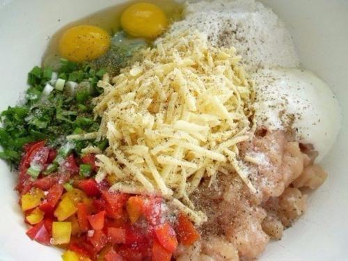 Диетические котлеты.  Ингредиенты: 02