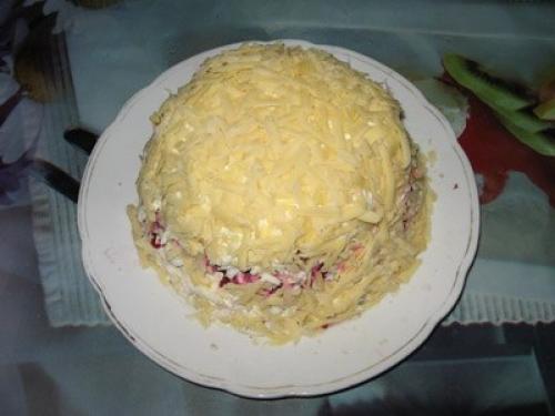 Салат с курицей и свеклой. 05