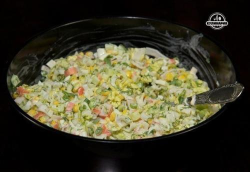 Салат из крабовых палочек. 09