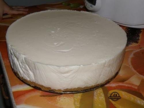 Желейный торт из киви и сметаны. 07