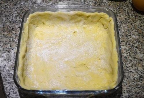 Открытый мясной пирог из картофельного теста. 04