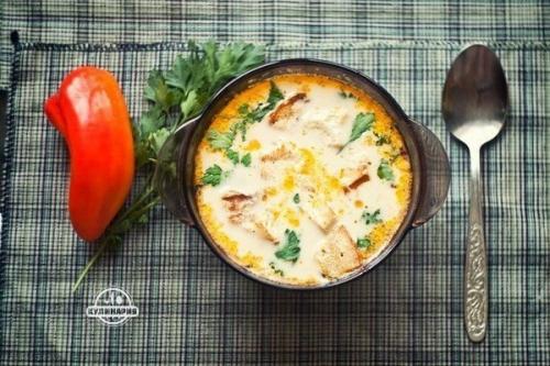 Сырный суп по-французски.