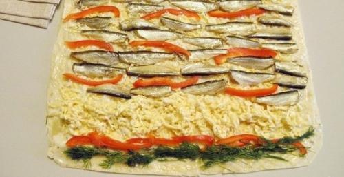 Рулет из лаваша на новый год. 03