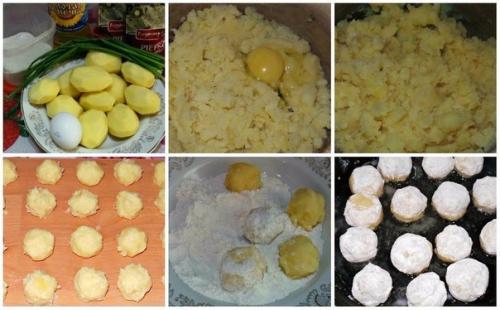 Картофельные шарики.  Ингредиенты: 01