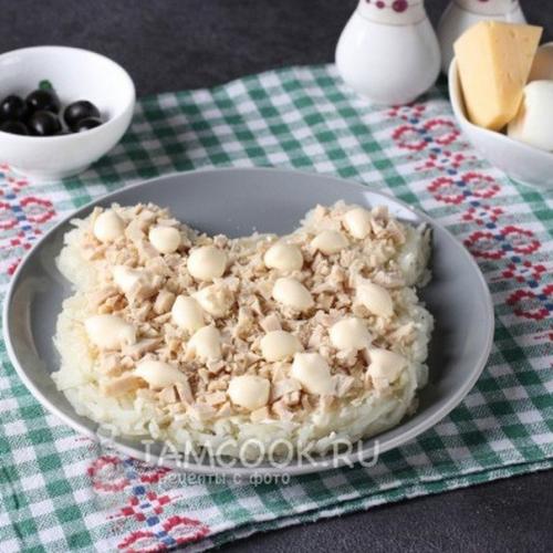 Новогодний салат Тигрёнок. 03