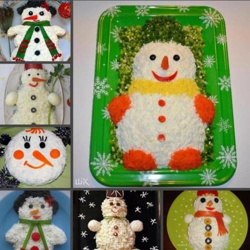 Салат Снеговик. Аппетитный, нежный и очень вкусный салатик.