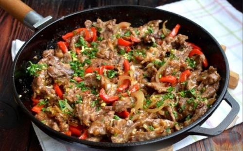 Говядина с болгарским перцем и соевым соусом. 02