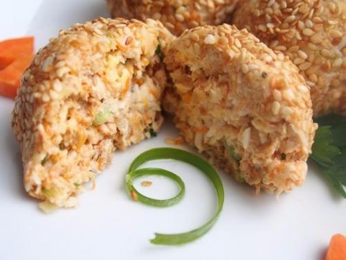 Салатные шарики А-ля Мимоза. 04