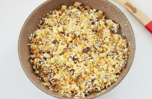 Кабачки, фаршированные булгуром и грибами. 03